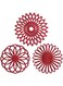 Colorful Silicone Trivet Mats - DIY Different Size Dish Drying Mat, Hot Pot Holder for Pots &amp; Pans, Non-Slip &amp; Heat Resistant Kitchen Hot Pads for Countertops &amp; Table, Red