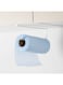 Iron Roll Paper Rack Kitchen Cupboard Hanging Towel Holder White 26x12x10.8cm