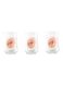 3-Piece Rosy Lune Water Glass Set Clear/Orange