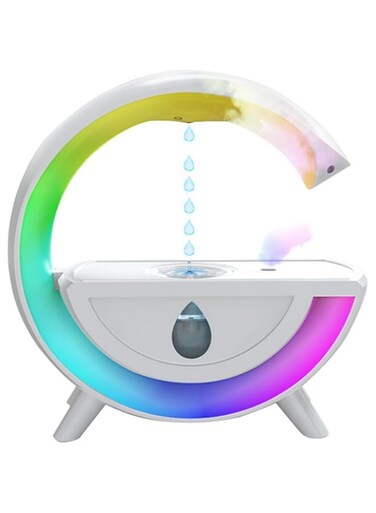SKEIDO 350ml Anti-gravity Air Humidifier Diffuser Creative Aromatherapy Water Droplet RGB Table Lamp Night Light for Office Bedroom