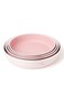 4-Piece Non-stick Bakeware Set Includes 1xPan(24cm),1xPan(26cm),1xPan(28cm),1xPan Light Pink/Silver 30cm