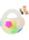 Blinggo Dog Toy Ball with Handle, Toss and Fetch play, Interactive Ball for Dogs Playing, Squeaky Floating (Transparent with ball)