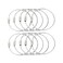 JJ11087 10pcs Stainless Steel Wire Ring Key Ring Wire Chain Key Chain