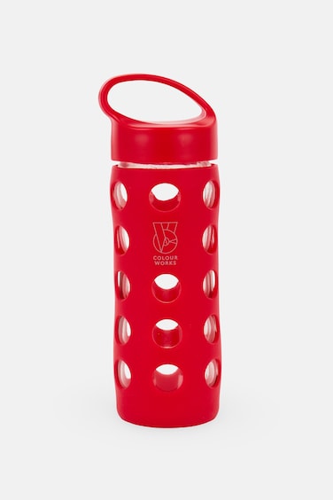 Works Glass Drink Bottle 450ml, Assorted