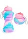Portable Collapsible Water Bottle, 20oz Leak-Proof BPA-Free Silicone Sports Cup with Flip Spout for Gym, Camping &amp; Travel