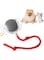 Chewie Viral Rolling Ball,Interactive Cat Ball Toy,Chewie Ball For Dogs,Smart Automatic Rolling Pet Ball, With Usb Charging (1Ball Grey+2Rops Red &amp; Grey)