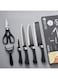 Kitchen Knife Set with Scissors &amp; Peeler, Stainless Steel Sharp Chef Knife Set, Non-Slip Handle Cooking Knives, Multipurpose Cutting Knife Set for Meat, Fruit, Vegetable &amp; Home Kitchen