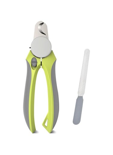 EliaValth Cat Nail Clipper, LED Dog Nail Clipper, Dog Nail Trimmers, Nail Grinder and Toenail Clippers for Thick Nails, Grooming Tool with Ergonomic Handle, Suitable for Small and Large Pets Yellow