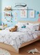 Home Single size 4 piece set (1 Duvet cover - 160*210cm.1 Fitted sheet - 100*200+30cm. 2 Pillow cases - 50*75cm.), Bedding set without filler for kids bedroom, with marble pattern.