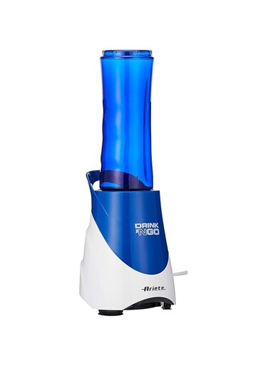 Ariete 563 Drink N Go Blender, 300 Watts, White/Blue, 0.6 Litres"Min 1 year manufacturer warranty