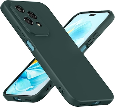 Honor 200 lite 5G Back Cover Case, Slim Fit, Protective Design, Ultra Matte Finish, Camera Protection Bump, Soft Silicone (Green)