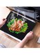 5pcs Reusable Non-Stick BBQ Grill Mat Pad, Baking Sheet Meshes Portable, Outdoor Picnic Cooking Barbecue Tool 40x33CM (Black)