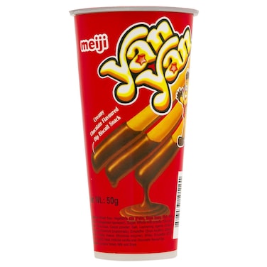Meiji Yan Yan Chocolate Flavoured Dip Biscuit Snack, 50g