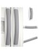 Rikzor Refrigerator Door Handle Covers, Set of 5, Adjustable Appliance Handle Covers, Keep Your Kitchen Clean, Microwave Oven Stove Dishwasher Handle Protector, Non Slip Fridge Handle Cover (Gray)