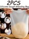Pcs Versatile Silicone Dough Kneading Bag Mess Free Flour Mixer Easy Mixing Kitchen Tool for Baking, Ramadan Eid Treat Prep Bakery Use Holiday Dessert Making Bread Pastry Pizza Dough