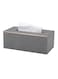 Paper Towel Holder Tissue Cover Napkin Holder, Luxury Large Opening Tissue Box Leather Household Living Dining Room Desktop Paper Box Coffee Table Advertising Tissue Box Commercial (Grey)