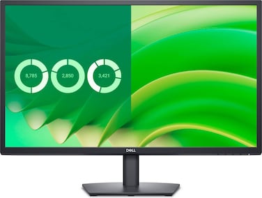 Dell E2725H Monitor, 27" VA Display, Full HD Resolution, 75Hz Refresh Rate, 5ms (GtG) Response Time, 16.7 Million Color Support, Eye Comfort Technology, Cable Lock Slot, Black   E2725H