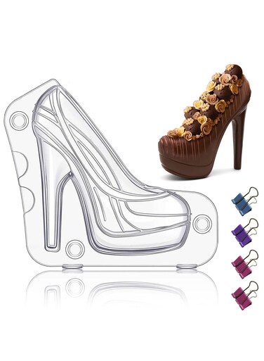 High Heel Shoe Mold, Platform Cake Decoration, Large 3D Candy Fondant Mold