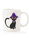 Premium Quality Two Sided Printed Coffee Mug Tea Cup For Home Office, Kids Men Women Cat wearing hat halloween