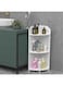 Kutis Bathroom Storage Corner Floor Shelf &ndash; Decorative Carved Multi-Tier Shelving Unit for Bathroom and Living Room &ndash; Stable Freestanding Organizer for Towels, Toiletries, and Home D&eacute;cor.