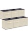 DOOKOO Collapsible Storage Cubes Foldable Fabric Bins Multi-color Organizers Decorative Organizing Baskets for Shelves for Closet, Utility Room, Storage Room Set of 6 (Beige, 33CM)