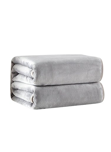 Fleece Bed Blanket Combination Grey 228x275cm