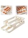Azonee Egg Dispenser, Refrigerator Folding Egg Rack, Rolling Egg Dispenser and Refrigerator Storage Organizer, Capacity Egg Storage Box, Countertop Cabinet Double Track Egg Rack