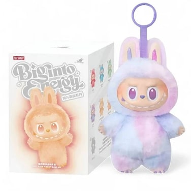 Official Authentic Barcoded Pop Mart Labubu Plush &ndash; Limited‑Edition Fuzzy Bunny‑Eared Monster - Big Into Energy Collection