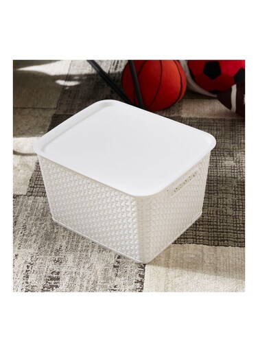 Box Spectra Royal Basket With Lid White