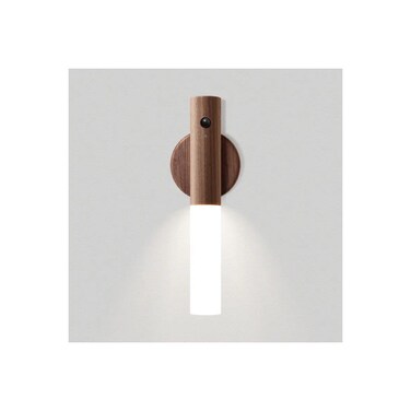 Modern Simple Bedside LED Wall Sconce, 8 x 5 x 21 cm, Brown, Wall Mount, 270&deg; Rotatable