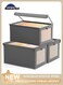 3 Pieces Foldable Closet Storage Organizer with Clear Lid and Window, Washable Closet Storage Boxes with Carrying Handles , Stackable Wardrobe Clothes Organizer,Cube Storage Bin for Clothes Wardrobe Home Bedroom Office