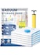 KASTWAVE Vacuum Storage Bags, 3 Pack Reusable Storage Bags Compression Storage Bags for Comforters Blankets Clothes Storage Hand Pump Included (1 Jumbo + 1 Extra Large + 1 Medium)