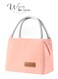 Insulated Oxford Cloth Lunch Box Bag for Ladies Kids with Strap Handles,Office Lunch Bag,Light Pink,Wide Open Easy to Clean,Double-layer Insulated Large Size, Waterproof,Oilproof,Fruit,Tableware,Drinks, for Office Work School Picnics Travel 27X16X19cm(11X6X7inch)