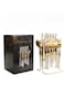 Piece Stainless Stell Cutlery Fork Knife and Spoon Set With Stand White Suitable for Restaurant Kitchen Gatherings