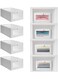 4 Pcs Foldable Closet Storage Organizer&iuml;&frac14;&OElig;Visible Wardrobe Drawer Organizers&iuml;&frac14;&OElig;Cotton Washable Clothes Storage Basket&iuml;&frac14;&OElig;for Baby Clothes,Bra,Scarves,Belt,Tie&iuml;&frac14;&OElig;41*28*17cm