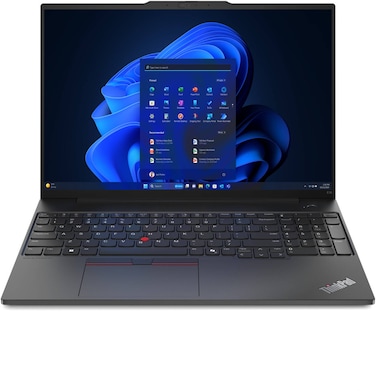 Lenovo ThinkPad E16 G2 Laptop, 16" WUXGA IPS Display, Intel Core Ultra 7 155H Processor, 16GB RAM, 512GB SSD, Intel Arc Graphics, English KB,  Windows 11 Pro  Black