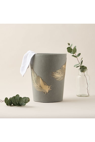 Feather Accent Waste Bin