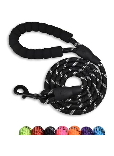 Panykoo 5/6 FT Strong Pet Dog Leash with Soft Padded Handle,Highly Reflective Rope for Night Walking,360-Degree Rotating Metal Buckle Without Tangles,Suitable for Small,Medium and Large Dogs.(6ft)