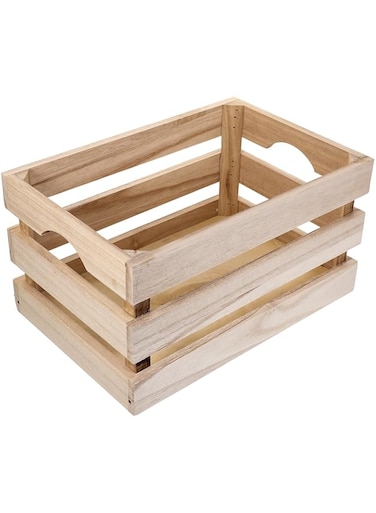 Luxshiny Storage Box Wooden Crate Office Storage Basket Holder Handheld Clothing Basket Storage Crate Goods Holder Wood Crates for Storage Wooden Office Basket Sundries Basket