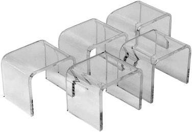 Mirart Clear Acrylic Display Risers 2" Wide (5 Pack)