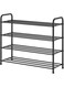 HOME DWELL 15mm 4-Tier Stainless Steel Shoe Rack, Durable Shoe Storage Organizer for Hallway &amp; Entryway