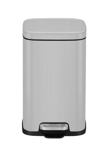 STELLA SERIES   Brushed Stainless Steel Finish   Soft-Closing   Fingerprint-Resistant   Premium Pedal Trash Bin   Multiple Sizes ( 6 - 12 L) To Suit Different Places   12 Liters   Matte Grey