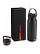 MILTON 1180ml Vacuum Insulated Water Bottle with Straw Lid - 2 lids included, Keeps Drinks Hot and Cold, 18/8 Stainless Steel, Double-Walled Flask with Inner Copper Coating - Sports - Ultrasip - Black