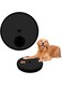NALACAL Dog Scratch Pad for Nails, Non-Slip Dog Scratch Board with 6 Snack Compartments, Rotating Round Dog Scratch Board, Removable Scratching Scratchboard Scratchpad Sandpaper for Dog Pet (Black)