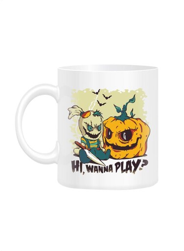Styles Halloween Evil Wanna Play Printed Mug White