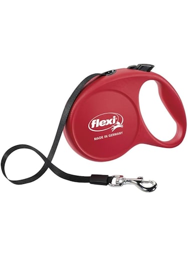 Flexi FUN retractable lead size M, Tape 5 m, for dogs up to 25 kg, red.