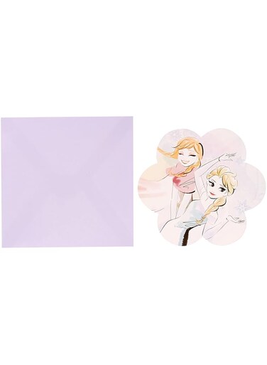 Procos 6 Die-Cut Invitations Frozen Sparkle Disney
