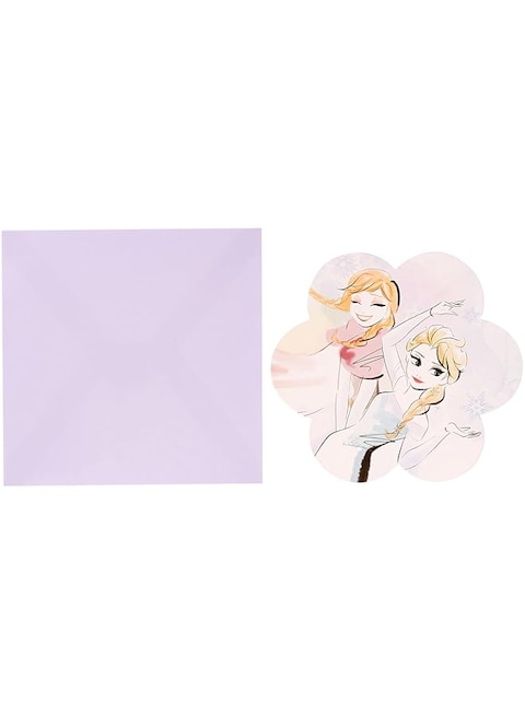 Procos 6 Die-Cut Invitations Frozen Sparkle Disney