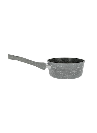 16 CM Smart Granite Series Saucepan Forged Aluminium Body 5 Layer Durable Construction Grey 16cm