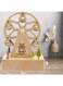 Tazweeq Wooden Ferris Wheel Musical Box, Adorable Carousel Design with Swinging Cabins, Plays "Castle in the Sky" Song, Ideal for Home Decor &amp; Gift Giving, Traditional Yet Contemporary Style